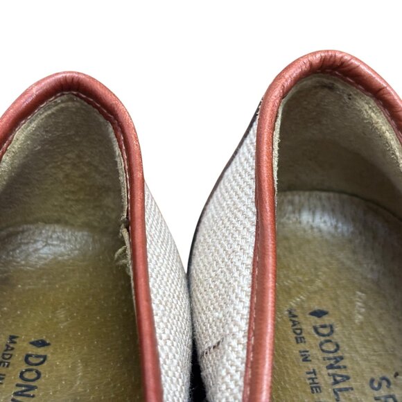 DONALD PLINER Sport Nadia Natural Beige Canvas and Leather Driving Loafer Sz 8 N - Picture 11 of 11
